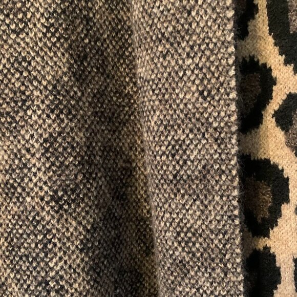 Christian Siriano New York Leopard Print Open Front Hooded Cardigan -  Size S - Picture 5 of 10